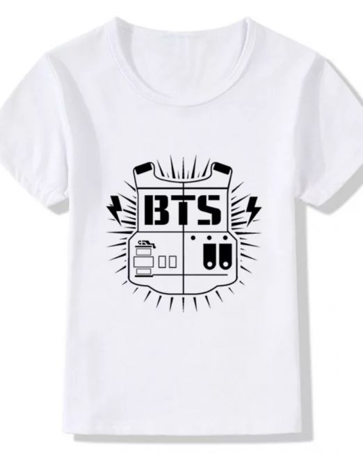 Kpop Shirt BTS Kinder Logo Wit 104110