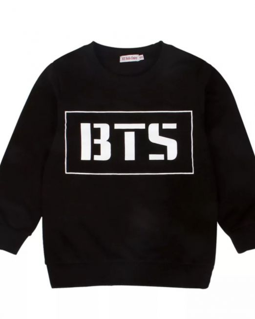 Kpop sweater BTS kinder zwart mt 140
